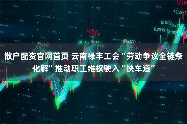 散户配资官网首页 云南禄丰工会“劳动争议全链条化解”推动职工维权驶入“快车道”