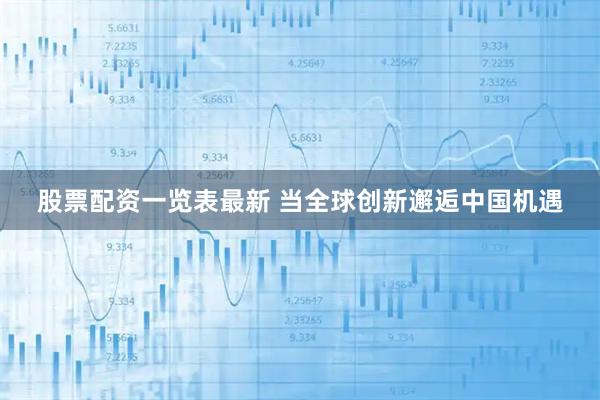股票配资一览表最新 当全球创新邂逅中国机遇